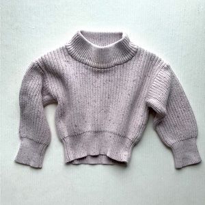 JAMIE KAY, 6-12 month oversized sweater in light purple. Perfect for layering!